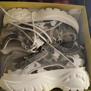 New Buffalo London Green Camo Shoes US 10 RARE